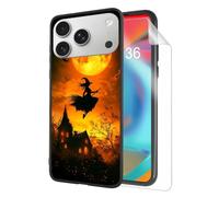 HJCYXJLK for iPhone 17 Pro Max Phone Case, Soft TPU Shockproof Full Body Protection Cover 6.9" for iPhone 17 Pro Max, Lightweight Phone Case Compatible Wireless Charging, Witch's Flight