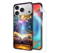 HJCYXJLK for iPhone 17 Pro Max Phone Case, Soft TPU Shockproof Full Body Protection Cover 6.9" for iPhone 17 Pro Max, Lightweight Phone Case Compatible Wireless Charging, Magic Book Pen