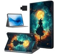 HJCYXJLK for Kindle Fire HD 8 2016/2017/2018 Tablet Case, Auto Sleep/Wake,Leather Folio Cover with TPU Back Shell, Multi-Viewing Angles Flip Cover for Fire HD 8 2018, Hallowmas Witch