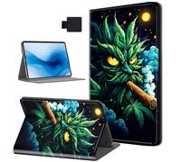 HJCYXJLK for Kindle Fire HD10 2021/2023 Tablet Case, Auto Sleep/Wake,Leather Folio Cover with TPU Back Shell, Multi-Viewing Angles Flip for Fire HD10 Tablet Case, Leaf Monster Night