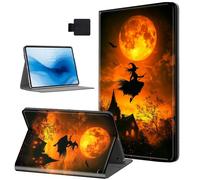 HJCYXJLK for Kindle Fire Max 11 2023 Tablet Case, Auto Sleep/Wake,Leather Folio Cover with TPU Back Shell, Multi-Viewing Angles Flip for Fire Max 11 2023 Tablet Case,Witch Under Full Moon