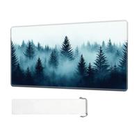 HJCYXJLK for MTG Playmat 28x16 Inch, Mystical Misty Forest Design for TCG Card Game Play mat with Non-Slip Rubber Base Smooth Surface with Storage Bag, Multipurpose Play Mat for Magic