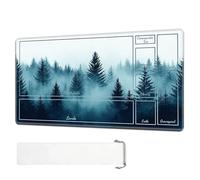 HJCYXJLK for MTG Playmat with Zones 24x14 Inch, Mystical Misty Forest Design for TCG Card Game Play mat with Non-Slip Rubber Base with Storage Bag, Multipurpose Play Mat for Magic