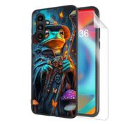 HJCYXJLK for Samsung Galaxy A14 Phone Case, Soft TPU Shockproof Full Body Protection Cover 6.5" for Samsung Galaxy A14, Lightweight Phone Case Compatible Wireless Charging, Wizard Frog