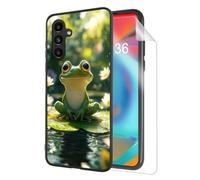 HJCYXJLK for Samsung Galaxy A14 Phone Case, Soft TPU Shockproof Full Body Protection Cover 6.5" for Samsung Galaxy A14, Lightweight Phone Case Compatible Wireless Charging, Frog on Lily Pad