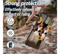 HJCYXJLK for Samsung Galaxy A26 Phone Case, Soft TPU Shockproof Full Body Protection Cover 6.7" for Samsung Galaxy A26, Lightweight Phone Case Compatible Wireless Charging, Cows Sunflower Cool