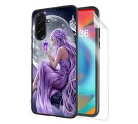 HJCYXJLK for Samsung Galaxy A26 Phone Case, Soft TPU Shockproof Full Body Protection Cover 6.7" for Samsung Galaxy A26, Lightweight Compatible Wireless Charging, Moonlight Fairy