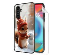 HJCYXJLK for Samsung Galaxy S24 Phone Case,Soft TPU Shockproof Full Body Protection Cover 6.2" for Samsung Galaxy S24,Lightweight Case Wireless Charging,Snowy Squirrel