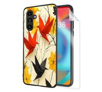 HJCYXJLK for Samsung Galaxy S24 Plus Phone Case,Soft TPU Shockproof Full Body Protection Cover 6.7" for Samsung Galaxy S24 Plus,Lightweight Case Wireless Charging,Origami Cranes on Floral Branches