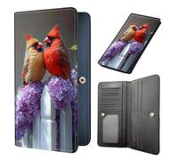 HJCYXJLK Long Women Wallet, Ultra Slim Wallet for Women, RFID Blocking PU Leather Credit Card Holder,Business Travel Wallet-L2, Cardinal Pair, 7.7 x 3.5 inch, Modern