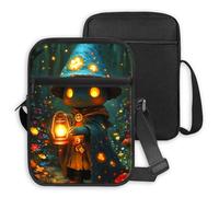 HJCYXJLK Messenger Bag for Men Women, Adjustable Multi-pocket Messenger Bag with Zipper Lightweight Crossbody Bags-L13, Forest Wizard Cat, 9 x 7 x 2 inches