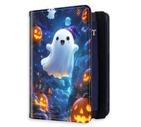HJCYXJLK RFID Blocking Passport Holder for Travel, Passport Cover Case for Travel Document Organizer Passport Card Holder, Passport Wallet with Card Slots for Men & Women, L2, Flying Ghost, 8.5*5.6