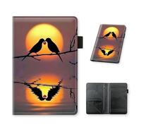 HJCYXJLK Server Book for Waitress, Two Birds Love PU Leather Server Guest Check Book with Zipper Pocket and Card Holder, Server Wallet Booklet for Waitstaff Organizer Fit Server Apron