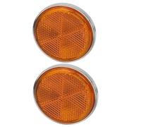 HJDGHU Reflectors For Gate Posts 2Pcs Round Amber Motorcycle Reflector Accessory