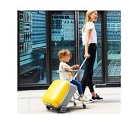 HJDQMDHA Silent Ride-On Suitcase Expandable Kid Luggage Guardrail Spinner Wheels Children Password Lock 20 inch Travel Carry On Luggage Smooth