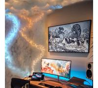 HJDSUDU 3D Thundercloud LED Light Kit, Cotton Cloud Music Sync Multicolor Changing Strip Light, Atmosphere DIY Creative Thunder Cloud Lamp Wall Ceiling Light, for Bedroom Gaming Room Party,2M/6FT