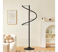 HJDSUDU 71Inch Spiral Clothing Rack, Retail Metal Garment Rack, Rotating Clothes Hanger, 360°Freestanding Coat Rack,Clothes Display Rack, for Bedrooms, Living Rooms, Stores,Black