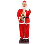 HJDSUDU Santa Claus Decor, Animated Dancing Santa, Santa Claus Playing Saxophone, Life Size Dancing Santa, Electric Dancing Santa Claus with Music, for Hotel, Mall, Holiday Party,180cm/71in