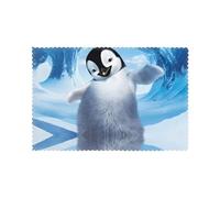 HJFCZH 6PCS Heat Resistant Placemats, Thick & Durable Polyester Dining Table Mats for Home Kitchen, Hotel, Banquet - Easy Wash Cute Penguins Baby Taking Pictures Prints