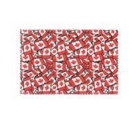 HJFCZH 6PCS Heat Resistant Placemats, Thick & Durable Polyester Dining Table Mats for Home Kitchen, Hotel, Banquet - Easy Wash Canadian flag Prints