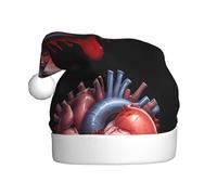 HJFCZH A bloody heart Picture Christmas Hat Durable for Adult for Halloween, Christmas, New Year