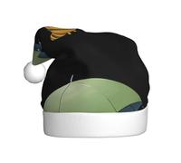 HJFCZH A caterpillar hiding from the rain Picture Christmas Hat for Adult quality accessory soft, lightweight, and fluffy