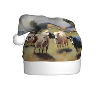 HJFCZH A large farm. Picture Christmas Hat Durable for Adult for Halloween, Christmas, New Year