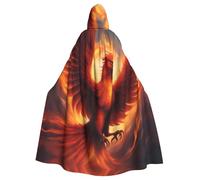 HJFCZH A lovely phoenix Prints Halloween Adult Hooded Cloak for various party and carnival settings