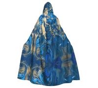 HJFCZH Abstract Marble Stone Prints Hooded Cloak - Oversized Cape, Cozy Throw for Halloween & Cosplay Fun