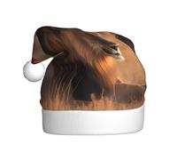 HJFCZH African Animals Printed Christmas Hat for Adult quality festive accessory crafted soft, lightweight
