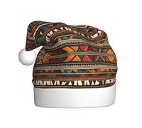 HJFCZH African Tribal Ethnic Texture Picture Christmas Hat for Adult quality festive accessory crafted soft, lightweight