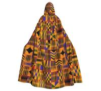 HJFCZH african weaving Prints Hooded Cloak - Extra Large Cape with Drawstring, Cozy Layer