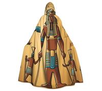 HJFCZH Ancient Egypt Tribe Series Picture Halloween Adult Hooded Cape Super Large Hooded Cloak