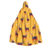 HJFCZH animal deer Prints Halloween Adult Hooded Cloak for various party and carnival settings
