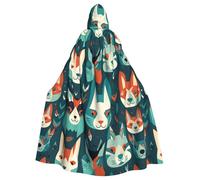 HJFCZH animal dog Prints Halloween Adult Hooded Cloak for various party and carnival settings