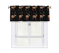 HJFCZH Antelopes Eat Sweets Prints Durable Window Layer - 54x18 Inch 100% Polyester Peach Skin Valance for Long-Lasting Style