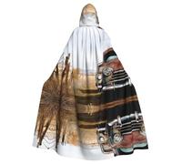 HJFCZH Antique Car Prints Hooded Cloak - Extra Large Cape with Drawstring, Cozy Layer