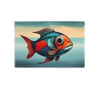 HJFCZH At dusk Fish Printed Placemats for Dining Table Set of 6 for Hotels, Homes, and Banquets as Decorative Table Decorations, Beautiful durable