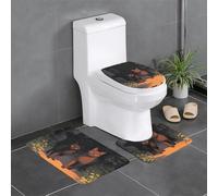 HJFCZH Bathroom Non-Slip Carpet Set of 3 - Plush Throw Rugs | for Comfort & Style Cat Out of The Shadows Printing