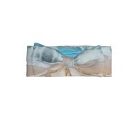 HJFCZH Beach Seashell Starfish Prints Baby Bow Headband - High-Grade Polyester & Spandex Knit Throw for Newborns - Soft, Stretchy & Adorable for Baby Girls 0-6 Months