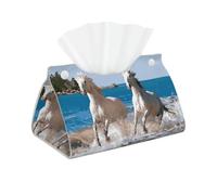 HJFCZH Beach White Horse High-grade Long Tissue Box Cover