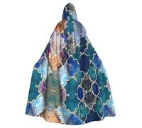 HJFCZH Beautiful Color Prints Hooded Cloak - Extra Large Cape with Drawstring, Cozy Layer