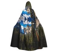 HJFCZH Beautiful Yosemite National Park Printed Halloween Adult Hooded Cloak for various party and carnival settings