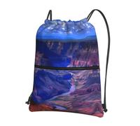 HJFCZH Beauty Grand Canyon Prints Drawstring Zipper Backpack - Water-Resistant & Durable Gym Bag for Travel, Sports & Everyday Essentials