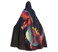 HJFCZH big-mouthed dinosaur Picture Halloween Adult Hooded Cape Super Large Hooded Cloak
