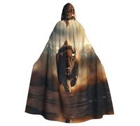 HJFCZH Bison run Picture Halloween Adult Hooded Cloak ensuring easy care and long-lasting use