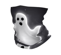 HJFCZH Black and Halloween Ghost Prints Multi-Functional Sport Throw - Seamless, Quick-Dry Headwear for Hiking, Cycling, and Beyond!