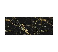 HJFCZH Black Gold Marble Mouse Pad 12x31.5in Extended Desk Mat