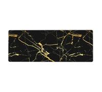 HJFCZH Black Gold Marble Mouse Pad 12x31.5in Extended Desk Protector