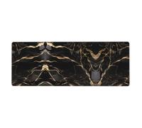 HJFCZH Black Gold Marble Mouse Pad 12x31.5in Extended Desk Throw